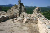 Château d'Usson-les-Bains - Aile de la Sone. Les appartements du roi, la petite chambre et au fond l'Angle du saut des chiens - Vestibule.