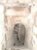 Quéribus - Donjon : Escalier à vis