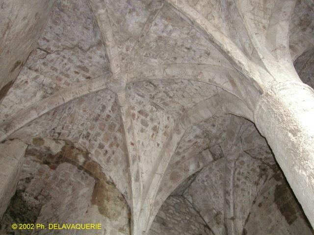 Quéribus - Donjon : Salle du pilier