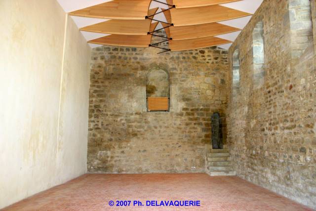 Abbaye de Saint-Hilaire - Le réfectoire des moines après restauration.
