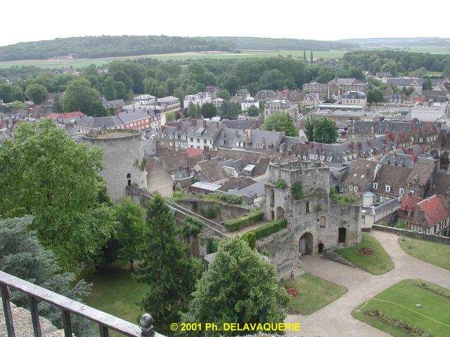 Château de Gisors - La tour du Gouverneur et la tour du Prisonnier