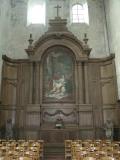 Eglise Saint-Etienne de Beauvais - Intérieur du bras Sud du transept. Chapelle des Morts ou de Saint-Martin. retable du XVIIIe siècle provenant du couvent des Minimes. Le tableau représantant une "Descente de croix" signé et daté L. Depape,1724