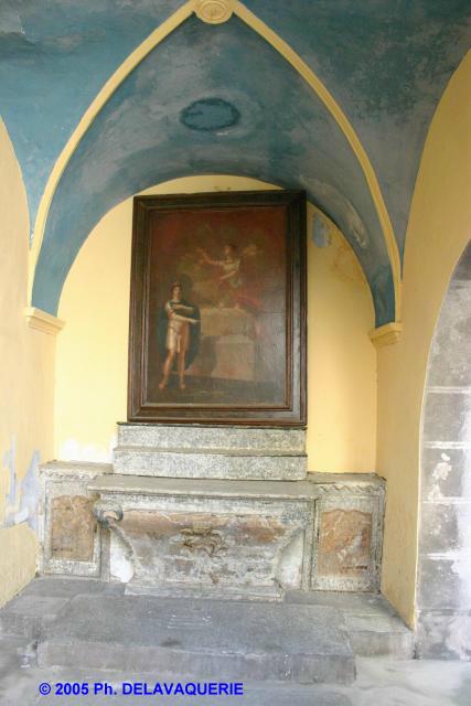 Abbaye Sainte Marie d'Arles-sur-Tech - L'église : Le parvis : fresque.