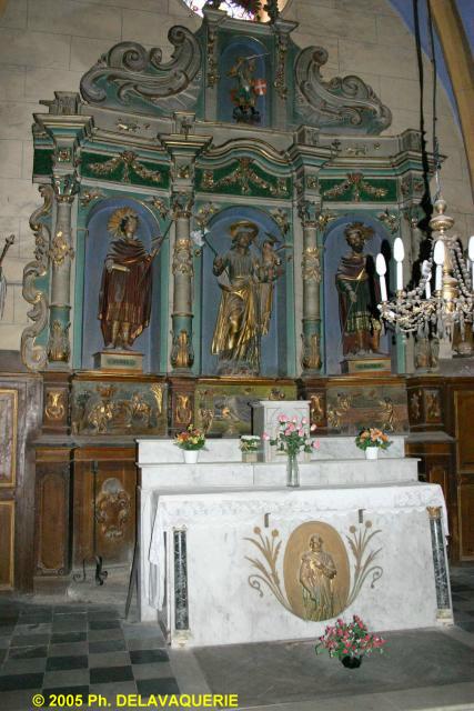 Abbaye Sainte Marie d'Arles-sur-Tech - L'église : Chapelle St Joseph. Retable du XVIIIe siècle.