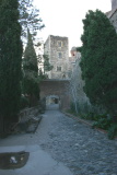 Château royal de Collioure - La fausse-braie avec au fond le dojon.