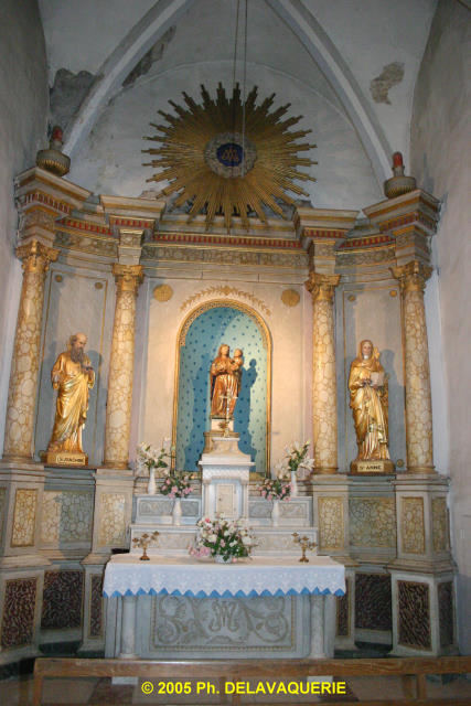 Eglise Saint Martin de Corneilla de la Rivière - Chapelle du Rosaire XIXe.
