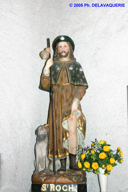 Eglise Saint Martin de Corneilla de la Rivière - Statue de St Roch.