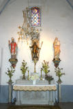 Eglise Saint Martin de Corneilla de la Rivière - Chapelle de St Gaudérique située dans l'ancienne sacristie de l'église romane.