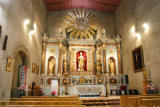 Eglise Saint Martin de Corneilla de la Rivière - Choeur : Retable du XIXe et les 5 statues sont du XVIIIe.
