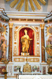 Eglise Saint Martin de Corneilla de la Rivière - Choeur : Retable : St Martin représenté en évêque.