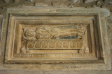 Cathédrale Sainte-Eulalie et Sainte Julie d'Elne - Cloître galerie Ouest : épitaphe.