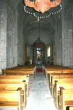 Cathédrale Sainte-Eulalie et Sainte Julie d'Elne - Intérieur de la cathédrale : nef. La cathédrale n'a pas de transept.