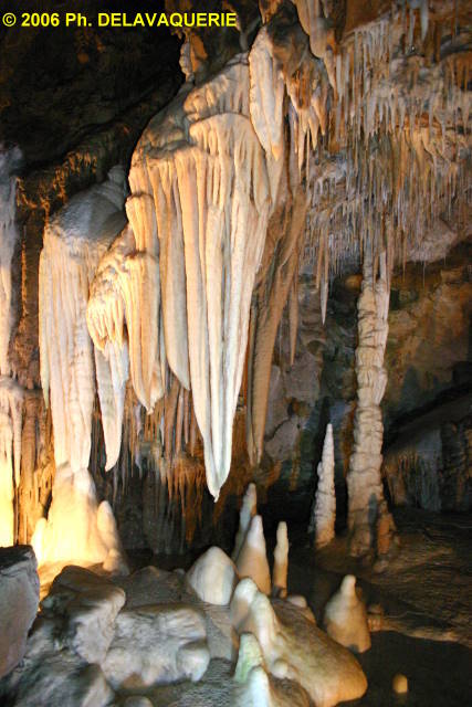Grotte des grandes canalettes - Salle blanche : dtail.