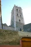 Eglise St-Etienne d'Ille-sur-Têt - Clocher. Celui-ci posséde un carillon à 16 cloches.