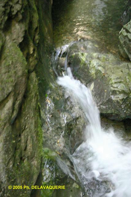 Les gorges de la Fou - L'eau, encore elle, creuse son chemin.