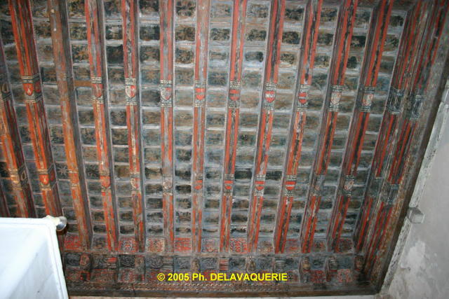 Eglise Sainte-Eulalie de Millas - La tribune : plafond - XVe.