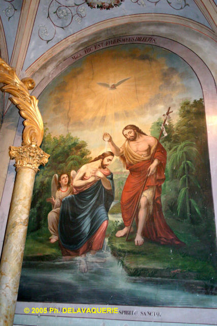 Eglise Notre-Dame de Néfiach - Chapelle de Saint Sébastien : Peinture murale.