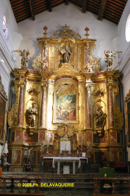Eglise Notre-Dame de Néfiach - Choeur : Retable de l'Assomption milieu XVIIIe.