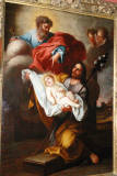 Trésor de l'église Saint Pierre de Prades - Dieu le père, St Joseph et l'enfant Jésus (Antoine Guerra XVIIIe).