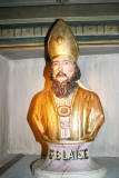 Trésor de l'église Saint Pierre de Prades - Salle des reliques : Reliquaire de St Blaise.