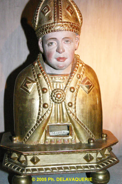 Trésor de l'église Saint Pierre de Prades - Salle des reliques : Reliquaire de St Martin.