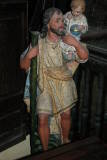 Eglise Saint André de Rivesaltes - La tribune :  statue.