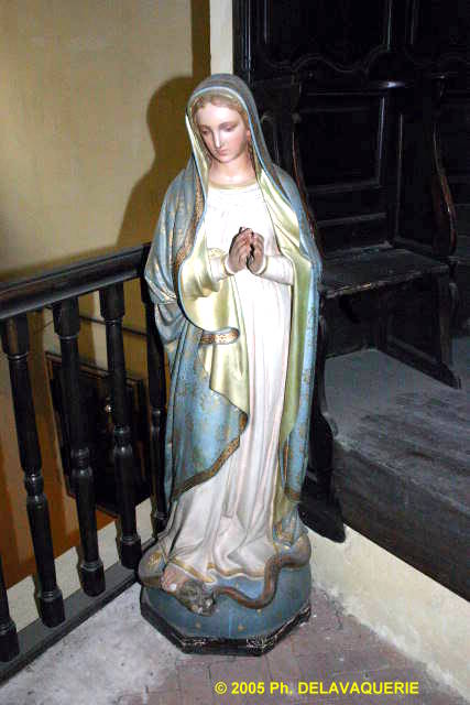 Eglise Saint André de Rivesaltes - La tribune statue.