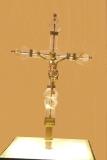 Prieuré de la Salvetat de St Féliu d'Amont - Abside : Croix en cristal de roche du XIIIe siècle.
