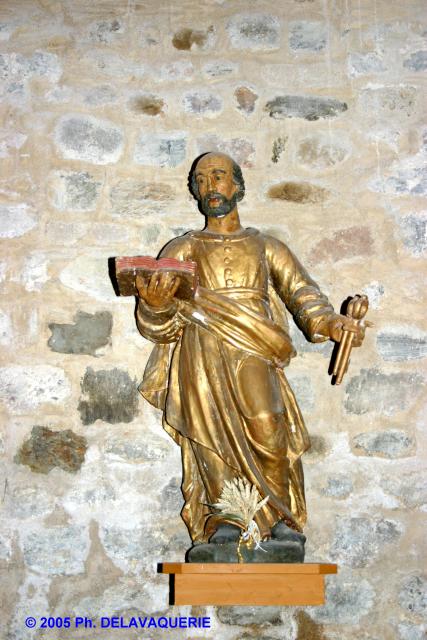 Prieuré de la Salvetat de St Féliu d'Amont - Statue de Saint Pierre.
