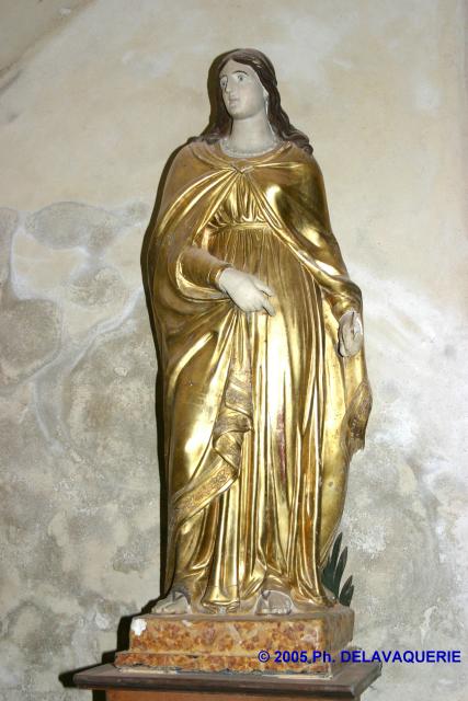 Prieuré de la Salvetat de St Féliu d'Amont - Statue en bois doré.