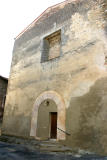 Eglise Saint André de St Féliu d'Avall - Portail de l'église romane aujourd'hui bouché.