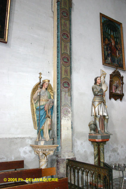 Eglise Saint André de St Féliu d'Avall - Chapelle de Notre Dame de Lourdes : statues.