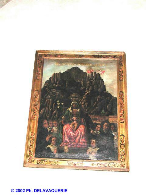 Eglise Saint-Michel de Saint-Genis des Fontaines - Tableau de le Vierge Noire de Montserrat (1644).