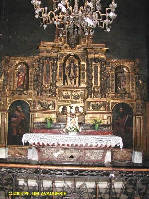 Saint Jean-Baptiste de Perpignan - Retable baroque dédié à Saint Gaudérique du XVIIè.