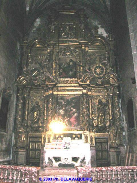 Saint Jean-Baptiste de Perpignan - Bras gauche du trancept : Retable de Sainte Eulalie et Julie, Chapelle Notre Dame	è.