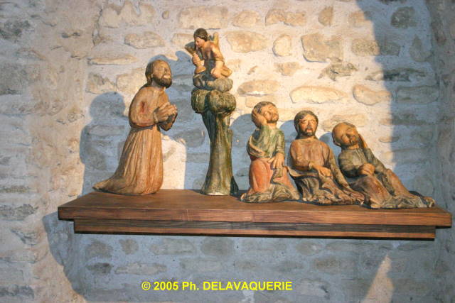 Saint-Michel de Cuxa - L'église : Jésus et les apôtres au jardin des Oliviers.