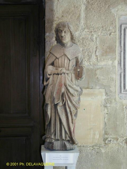 Abbaye de Royaumont - Sacristie : Saint (chêne sculpté - Picardie fin du XVe - début du XVIe siècle).